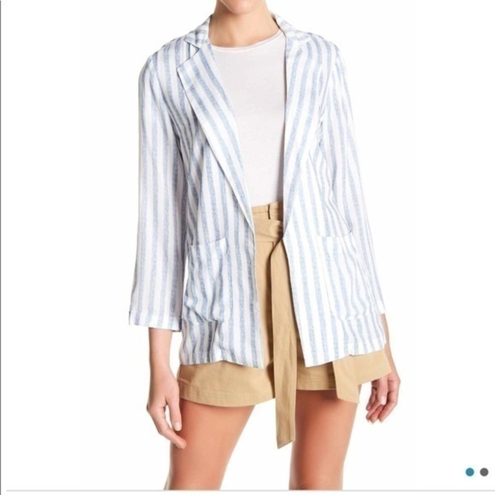 Stripe linen blazer - Picture 2 of 6